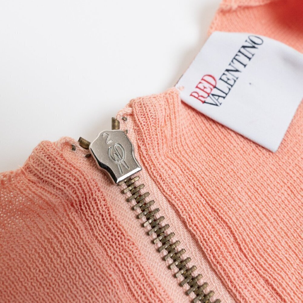 Red Valentino Top Ruffle Lace Asymmetrical Knit Pullover Made in Italy - Picture 14 of 16